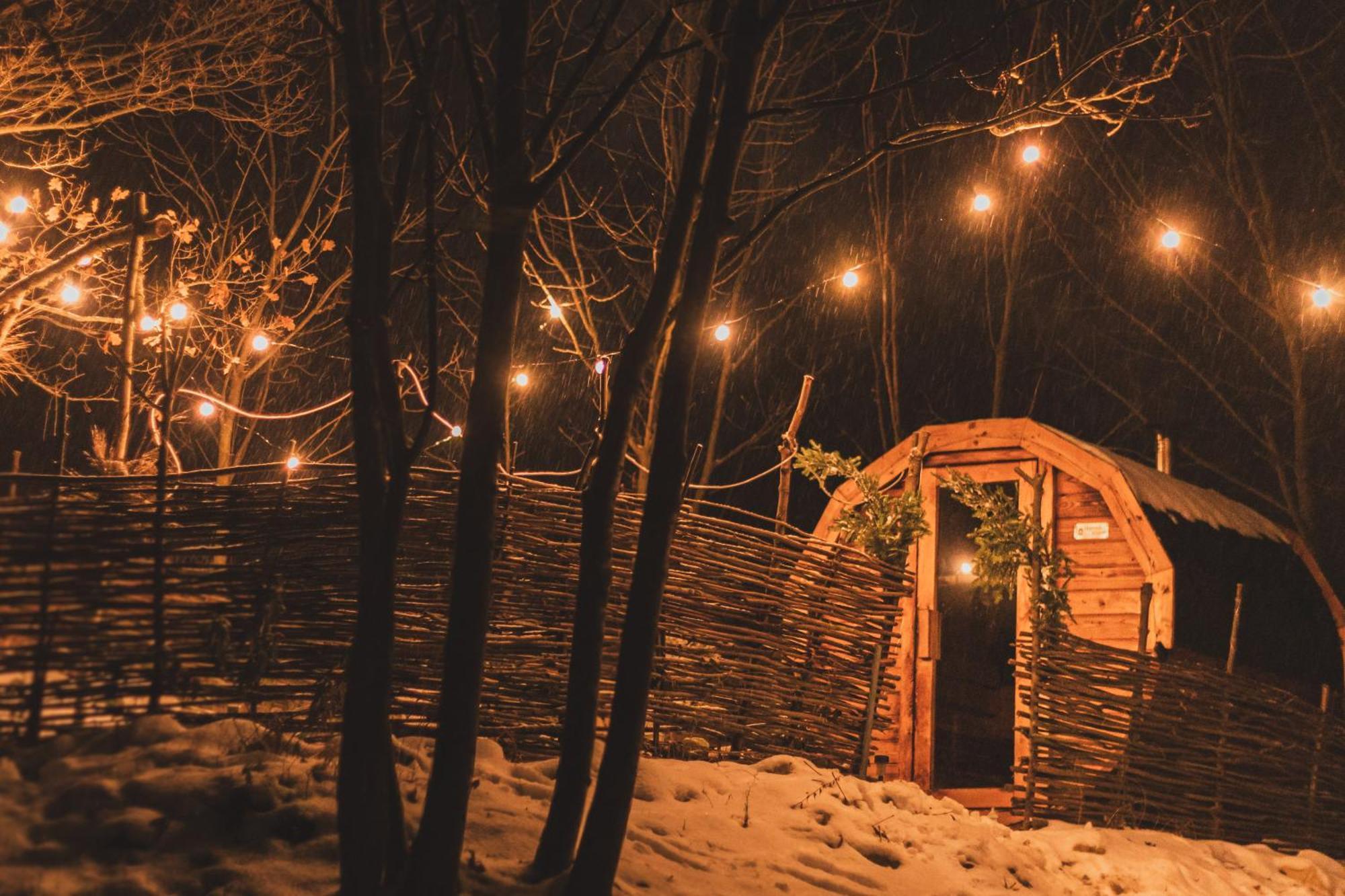 Cozy Wood Hut On The Farm Villa Trebivlice Exteriör bild
